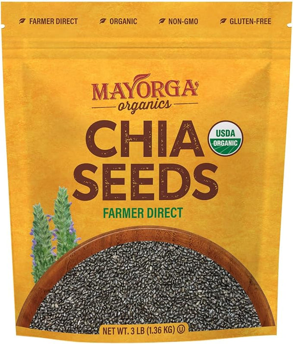 Mayorga Organics Chia Seeds 3lb (48oz) bag