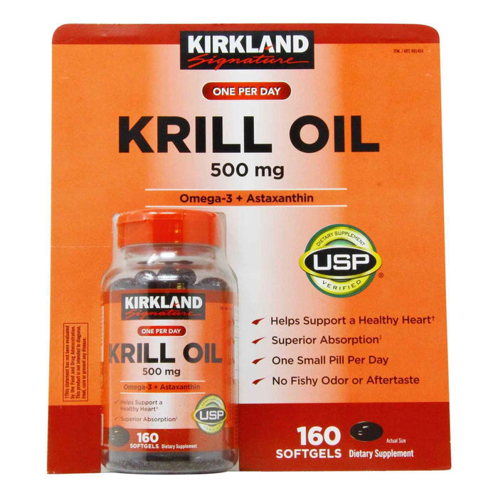 Kirkland Signature Krill Oil 500 mg - 160 Softgels
