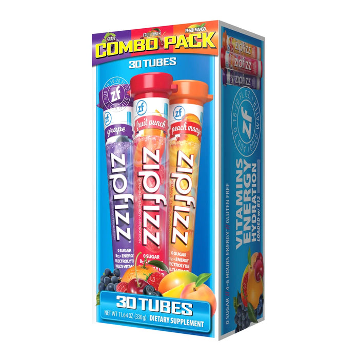 Zipfizz Healthy Energy Drink Mix, Variety Pack, 30 Tubes