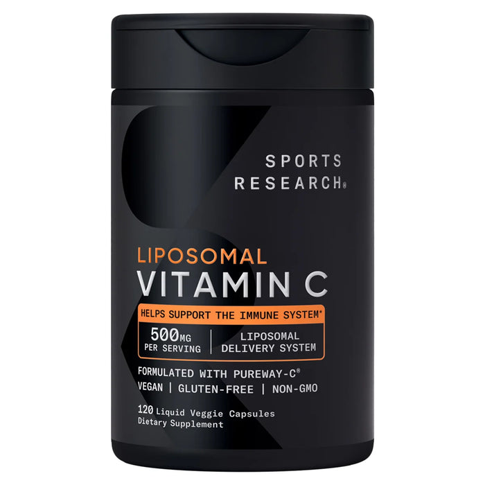 Sports Research Liposomal Vitamin C 500mg  – 120ct Liquid Veggie Capsules