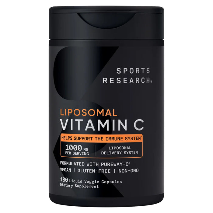 Sports Research Liposomal Vitamin C 1000mg  – 180ct Liquid Veggie Capsules