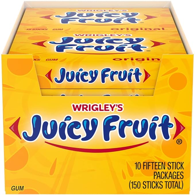 Wrigley's Juicy Fruit Gum, 15-sticks, 10 ct/150 sticks