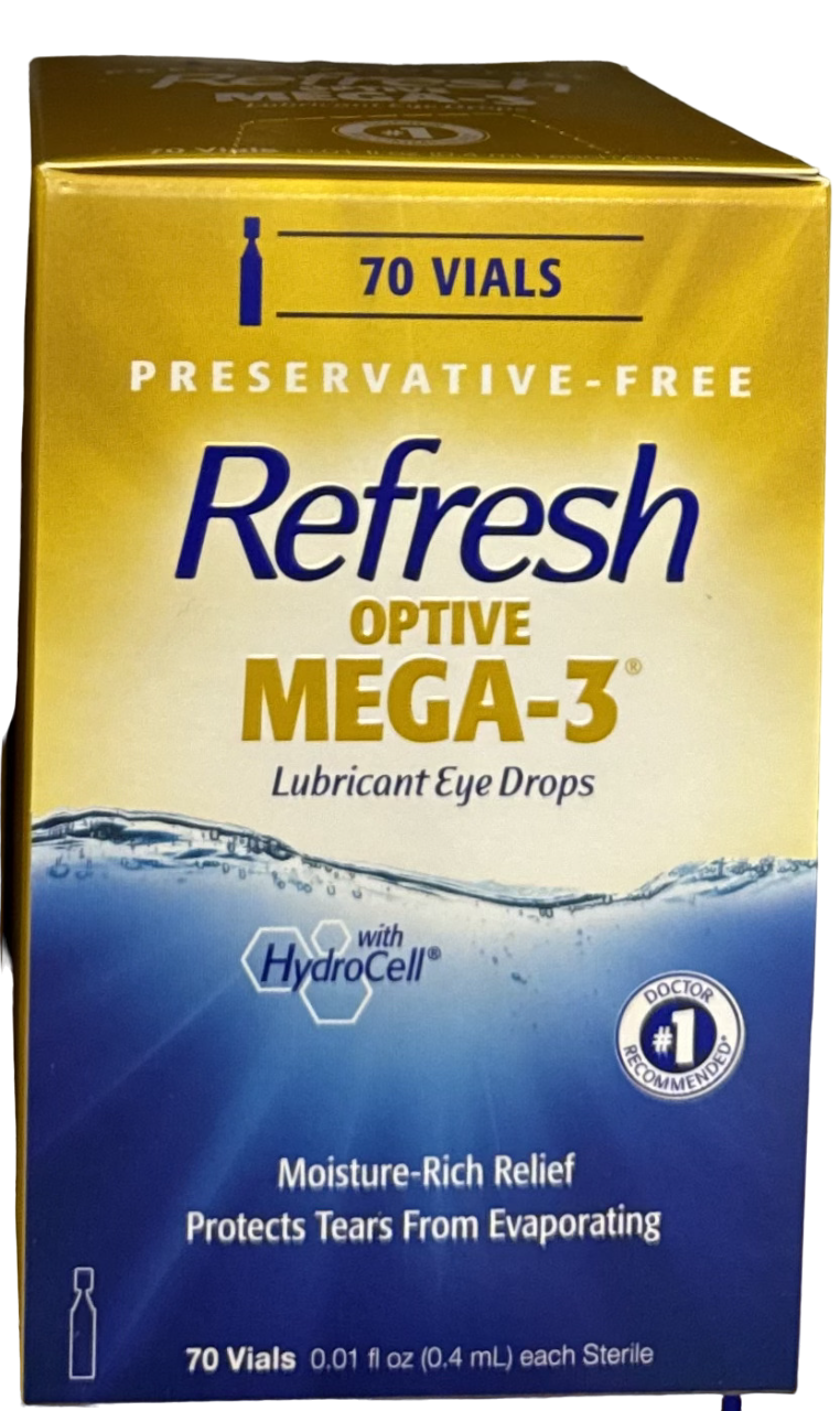 Refresh 70 Optive Mega3 Lubricant Eye Drops, PreservativeFree (Singl