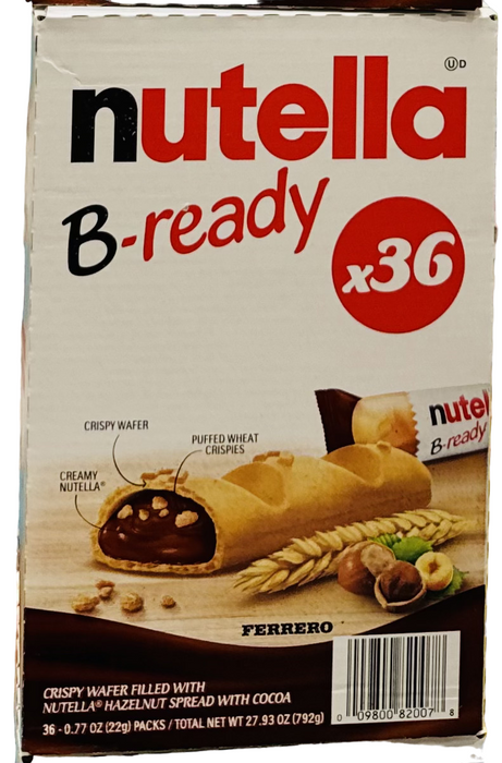 Nutella 36 Pack B-ready Crispy Wafers Filled with Hazelnut Spread