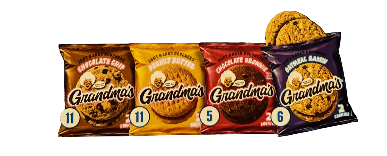 Grandma's 33 Pack Variety Mix Cookies, 5.16 lbs