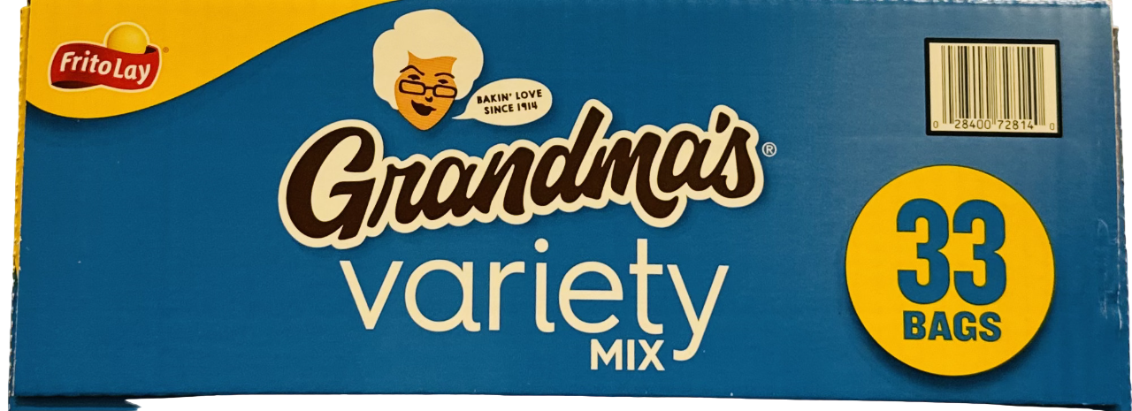 Grandma's 33 Pack Variety Mix Cookies, 5.16 lbs