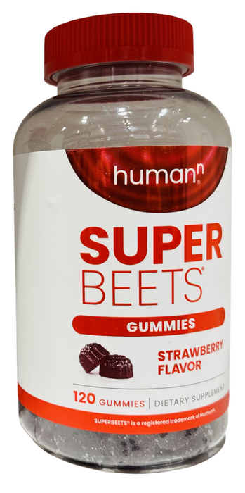 HumanN SuperBeets Gummies, 120ct, Strawberry Flavor