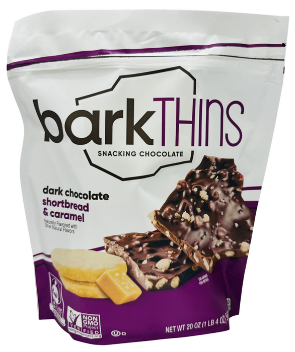 barkTHINS Dark Chocolate Short bread Caramel, 20 oz