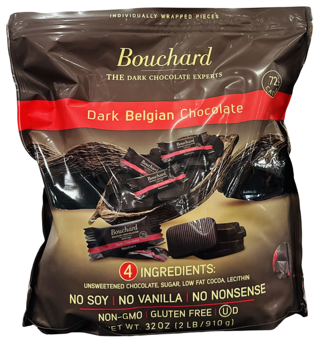 Bouchard Dark Belgian Chocolate 32oz (72% Cacao)