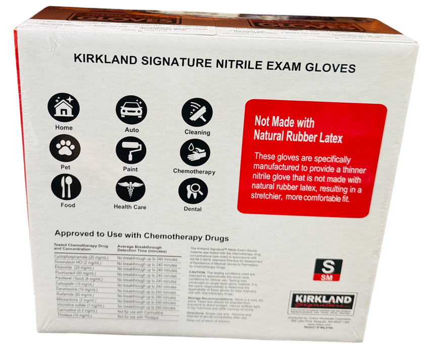 Kirkland Signature Nitrile Exam Gloves, Small (400 Count)