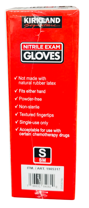 Kirkland Signature Nitrile Exam Gloves, Small (400 Count)