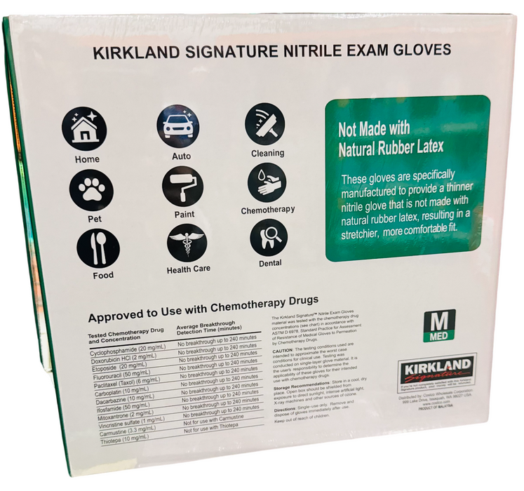 Kirkland Signature Nitrile Exam Gloves, Medium (400 Count)