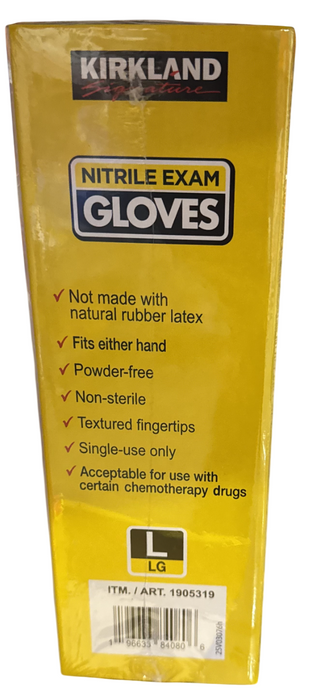 Kirkland Signature Nitrile Exam Gloves, Large (400 Count)