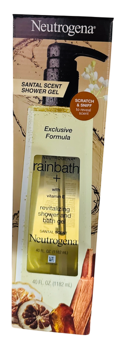 Neutrogena Rainbath+ Revitalizing Shower and Bath Gel Santal Scent 40 fl oz with Vitamin E