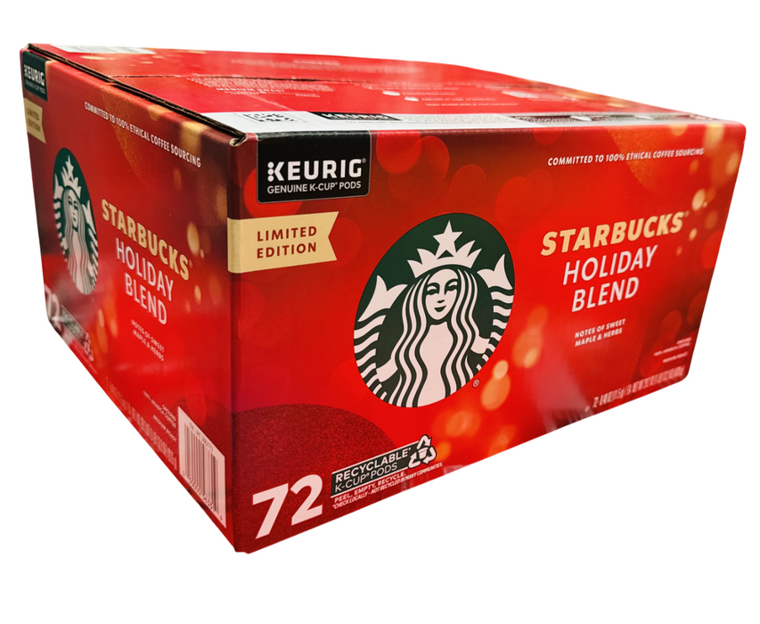 Starbucks 72ct Medium Roast Holiday Blend Limited Edition K-Cup Pods