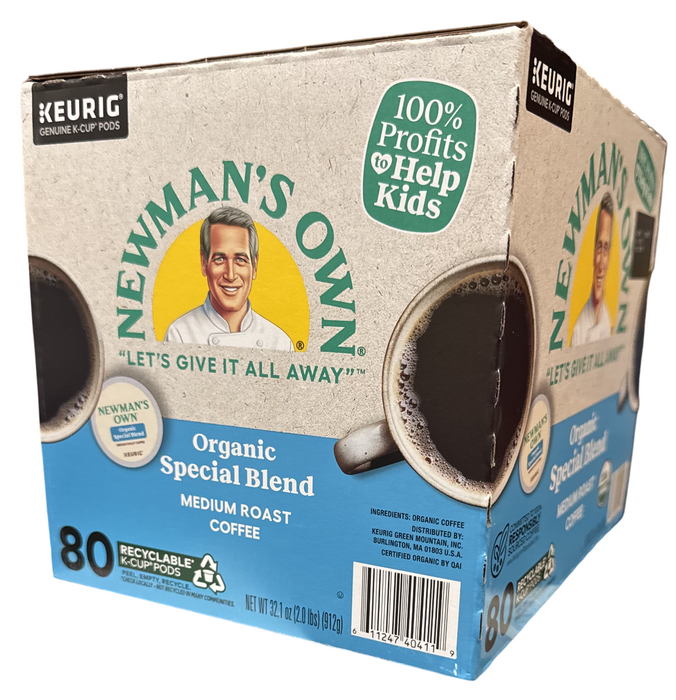Newman’s Own 80ct Organic Special Blend Medium Roast Coffee – Keurig K-Cup Pods