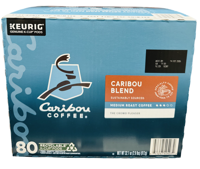 Caribou Coffee 80ct Caribou Blend Medium Roast – Keurig K-Cup Pods