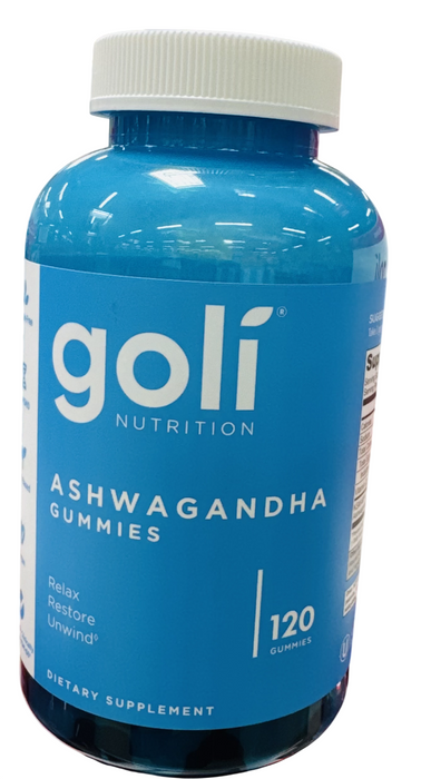 Goli 120 Count Ashwagandha Gummies – Stress Relief, Relaxation & Sleep Support