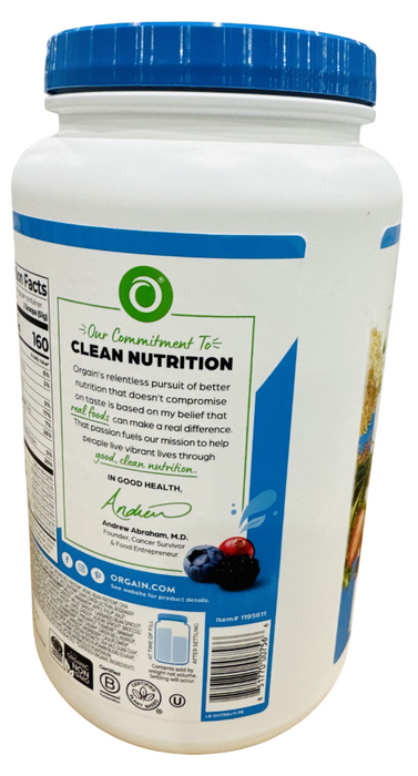 Orgain Organic Protein Powder Vanilla Bean, 2.7 lb (Plant-Based Protein + Superfoods)