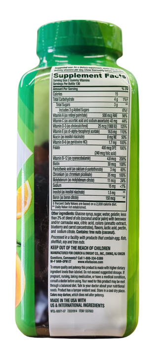 Vitafusion 260ct  Multivites Gummies- Berry, Peach & Orange