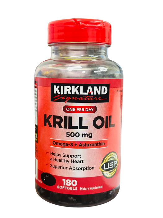 Kirkland Signature Krill Oil 180 Softgels 500 mg