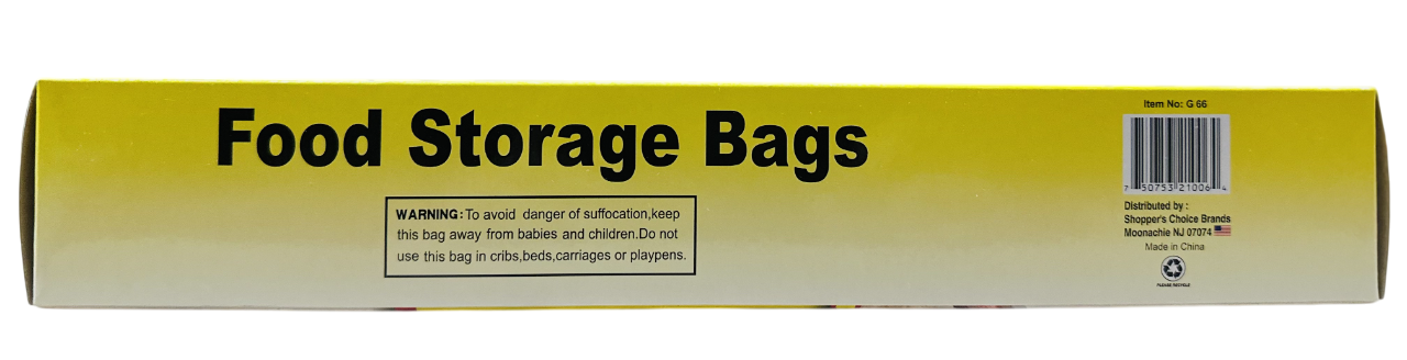 Shopper's Choice 50ct Food Storage Bags – Gallon Size (11" x 12.5")