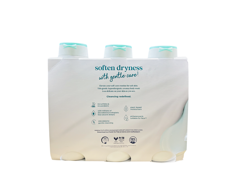 Dove Sensitive Skin Body Wash, 3 pk./23 fl oz.