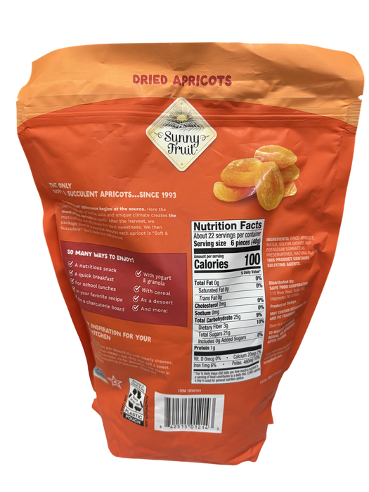 Sunny Fruit 32oz Dried Apricots (2 lb)