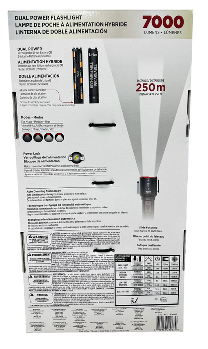 Infinity X1 7000 Lumens Dual Power Flashlight