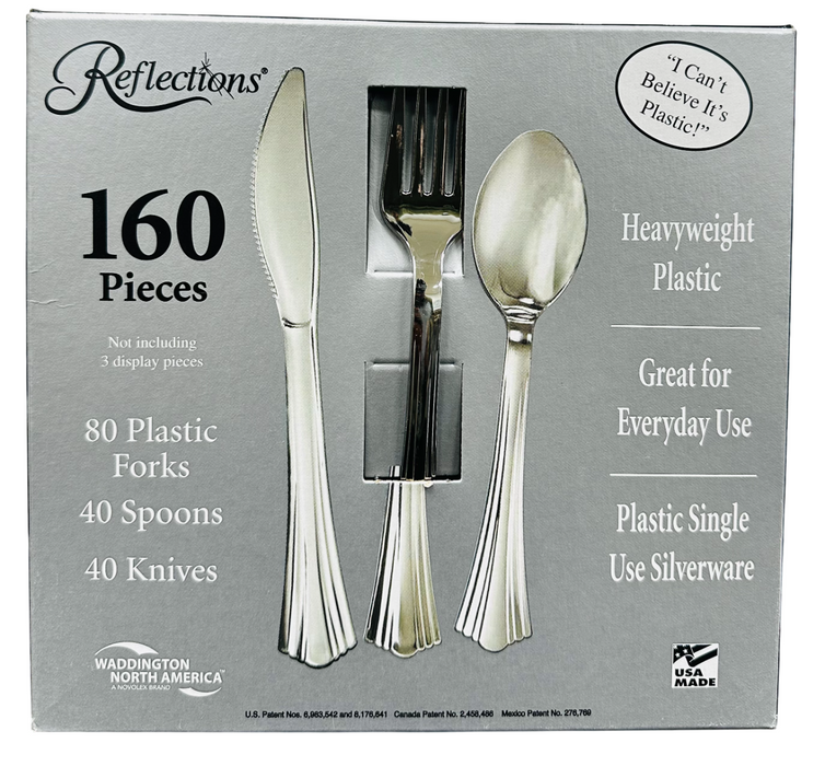 Reflections 160ct  Plastic Sliverware Cutlery Set