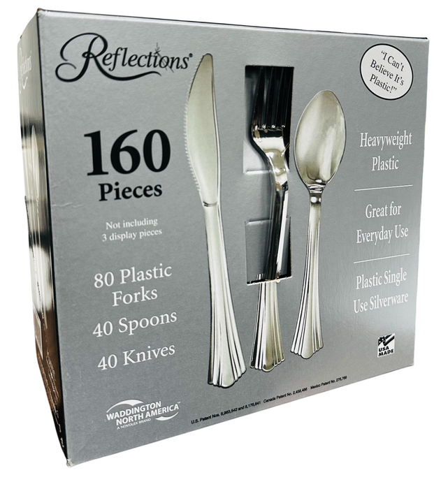 Reflections 160ct  Plastic Sliverware Cutlery Set