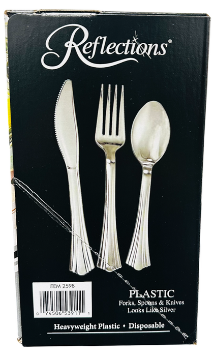 Reflections 160ct  Plastic Sliverware Cutlery Set