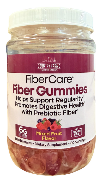 Country Farms 240CT Fiber Care Gummies - 6g Sugar-Free