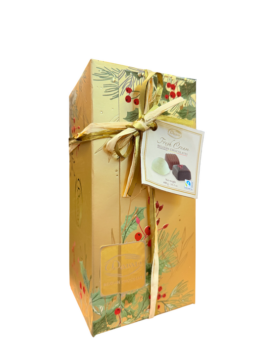 Deavas Fresh Cream Belgian Chocolates 400g – Assorted Milk, Dark & White Gift Box