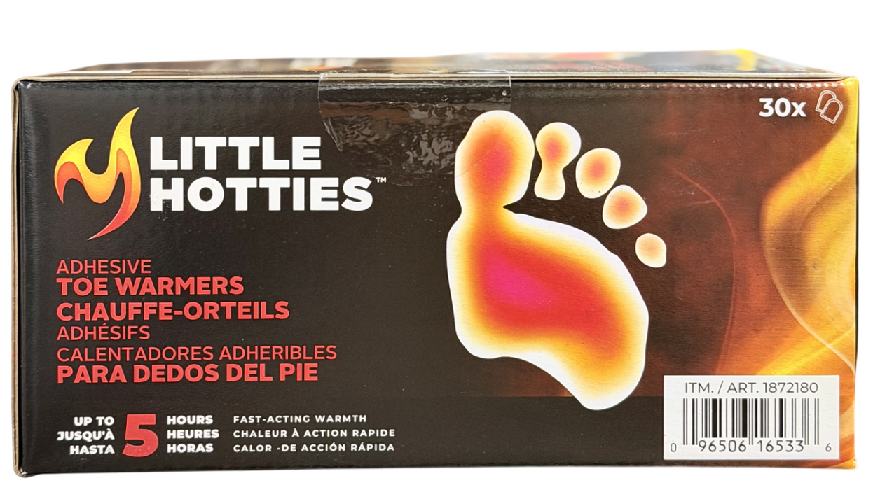 Little Hotties Adhesive Toe Warmers 30 Pairs – Air-Activated, Up to 5 Hours of Heat