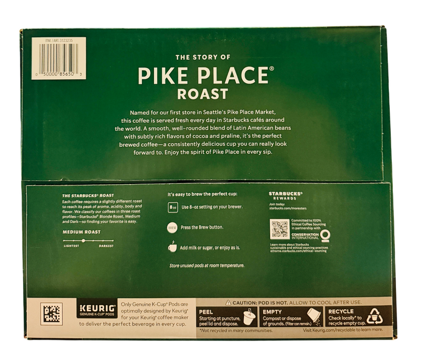 Starbucks 72-Count Pike Place Medium Roast K-Cup Coffee Pods