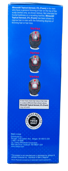 Kirkland Minoxidil 5% Foam OTC for Men – 6-Month Supply