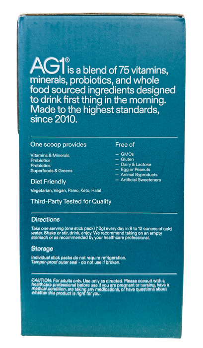 AG1 40ct Daily Foundational Nutrition  Travel Packs