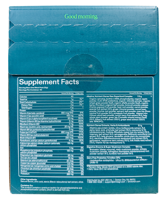 AG1 40ct Daily Foundational Nutrition  Travel Packs