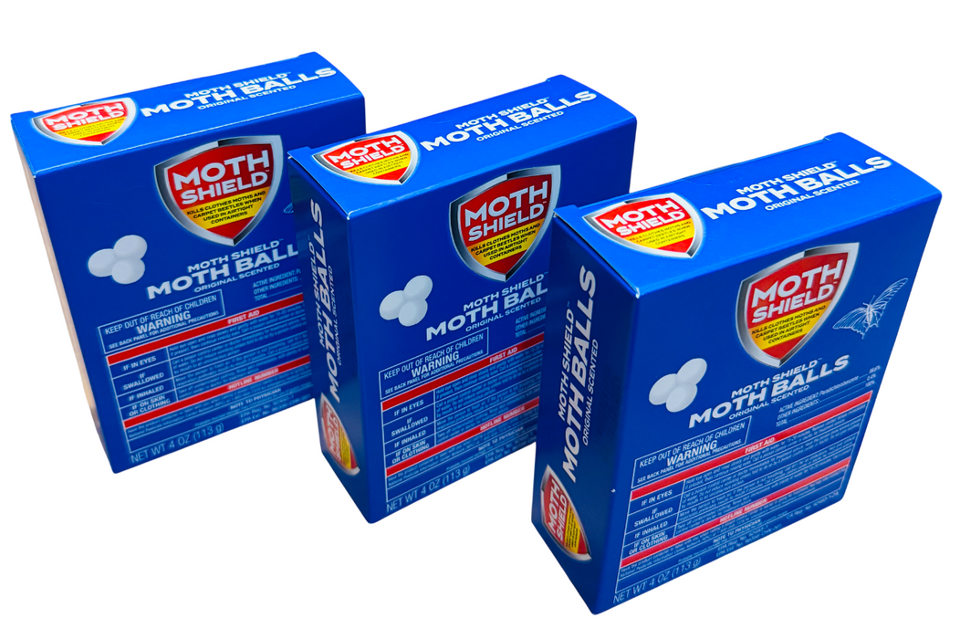 Moth Shield Moth Balls Original Scent – 3 Pack (Total 12 oz)