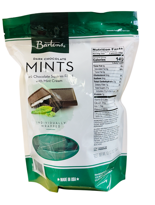 Barton's Dark Chocolate Crème Mints 24 oz.