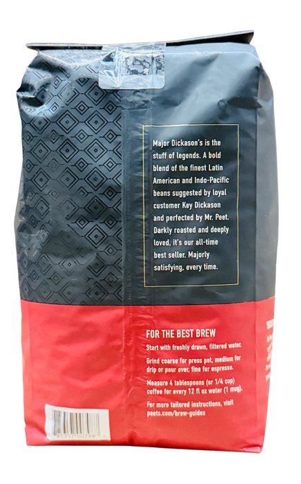 Peet’s 32oz Major Dickason’s Dark Roast Whole Bean Coffee