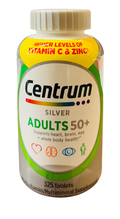 Centrum 325 Tablets Silver Adults 50+ Multivitamin
