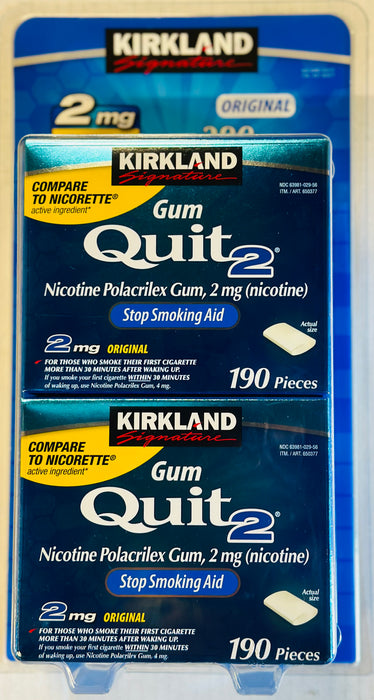 Kirkland Signature 2 mg Ice Mint Nicotine Gum - 380 Pieces