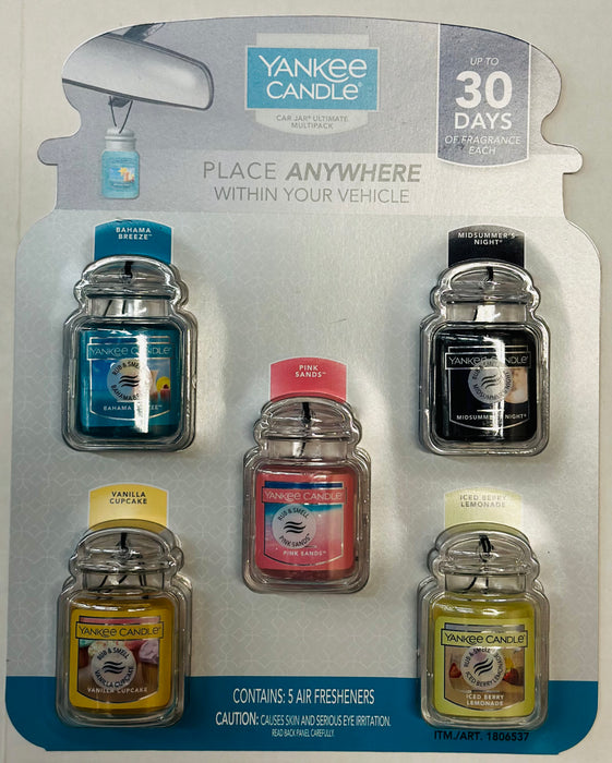 Yankee Candle Car Jar Ultimate - 5-Pack Assorted Scents