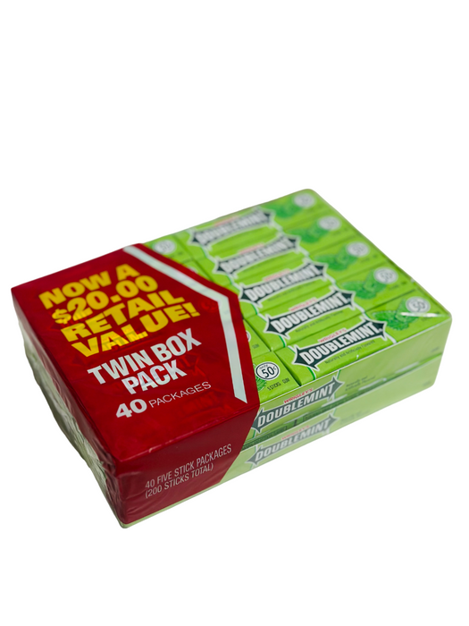 Wrigley's Doublemint Chewing Gum, 5-sticks, 40-count