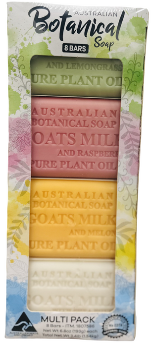 Australian Botanical Soap 8 Bars Variety Pack  (6.8 oz Each)