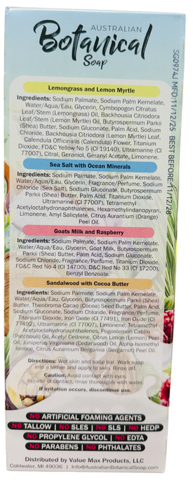 Australian Botanical Soap 8 Bars Variety Pack(6.8 oz Each)