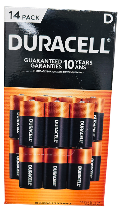 Duracell D Alkaline Batteries, 14-count