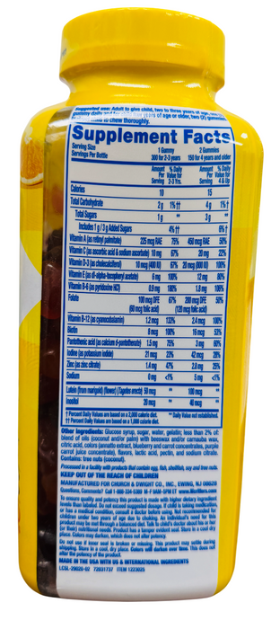 L'il Critters Gummy Vites - 300 Count, Mixed Fruit Flavors